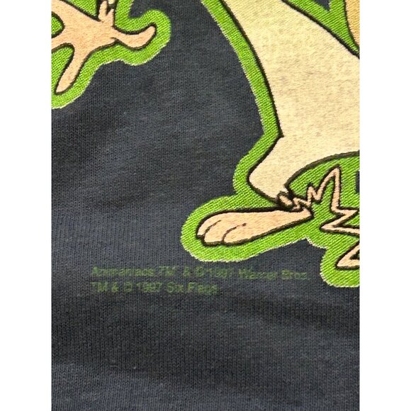 Rare Vintage 1997 Pinky and the Brain Coaster Kings Six Flags T-Shirt Men's XL - Picture 6 of 8